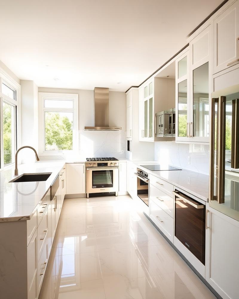 Cozinha entregue impecável após limpeza pós-obra especializada
